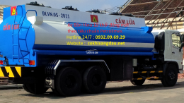 Xe bồn chở xăng dầu Hino 19 khối,Xitec Hino 3 chân 19000lit đóng theo tiêu chuẩn ĐLVN-2017